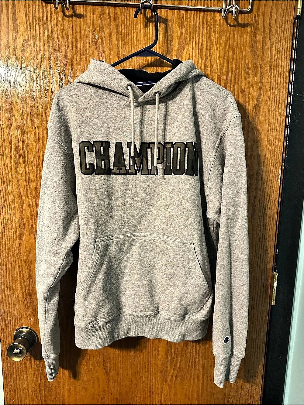 Champion Authentic Athleticwear Hoodie Grey Camo Logo